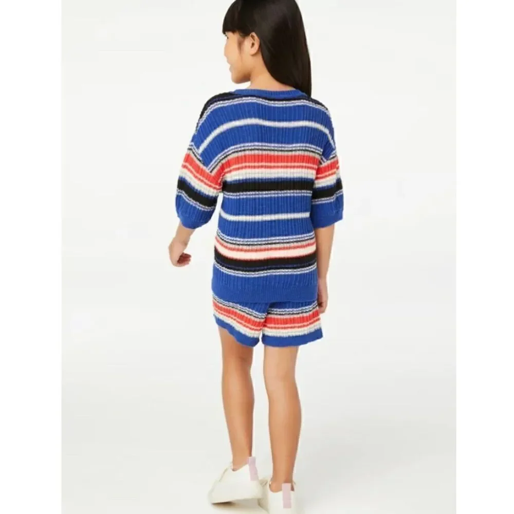 Free Assembly variegated ribbed sweater knit set sz XL